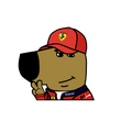 "LECLERC F1" CHILL GUY WINDOW PEEKER