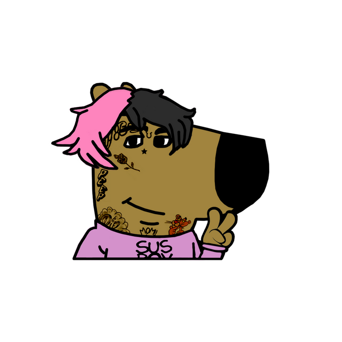 "LIL PEEP" CHILL GUY WINDOW PEEKER