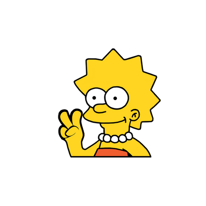 "LISA" SIMPSON WINDOW PEEKER