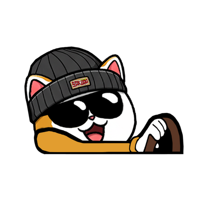 "LUCKY CAT WITH BEANIE" JAPAN CULTURE MOBBIN PEEKERS