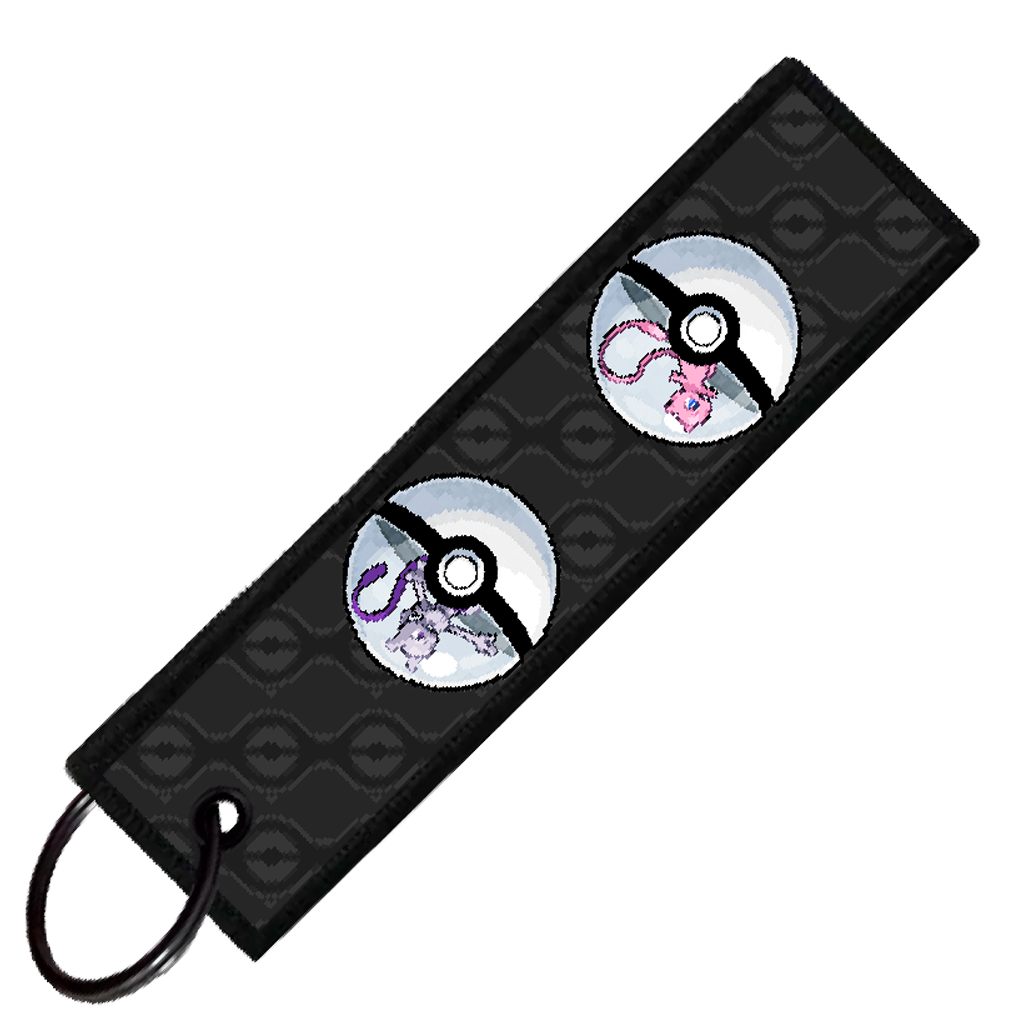 "MEW & MEWTWO POKEBALL EVO" CUSTOM KEY TAG