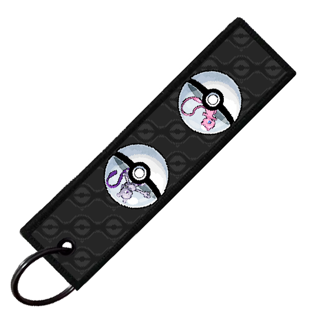 "MEW & MEWTWO POKEBALL EVO" CUSTOM KEY TAG