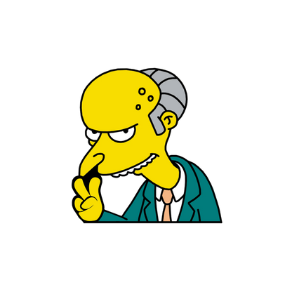 "MR BURNS" SIMPSON WINDOW PEEKER