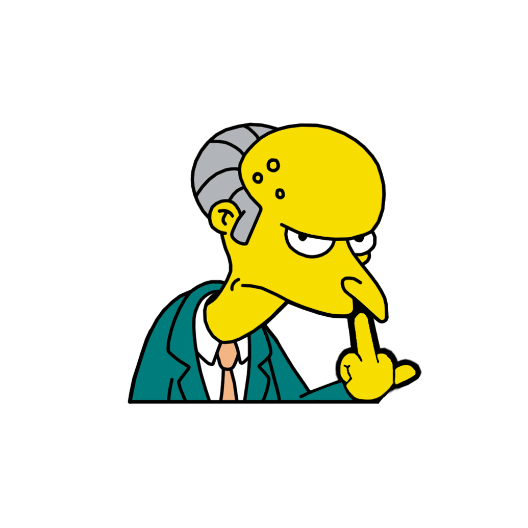 "MR BURNS" SIMPSON WINDOW PEEKER