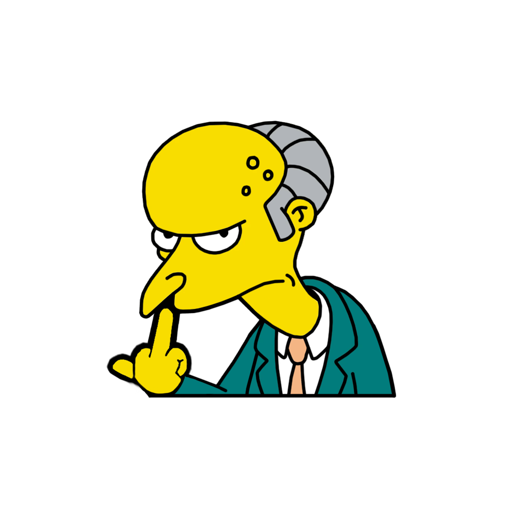 "MR BURNS" SIMPSON WINDOW PEEKER