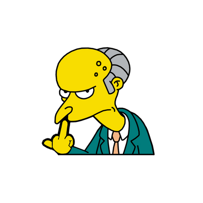 "MR BURNS" SIMPSON WINDOW PEEKER