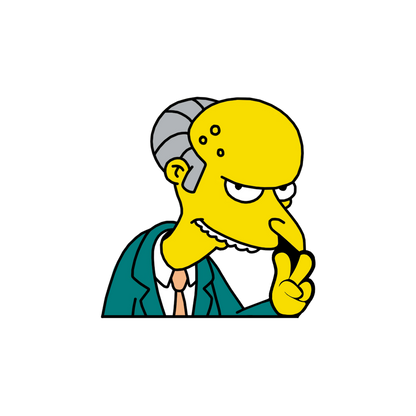 "MR BURNS" SIMPSON WINDOW PEEKER