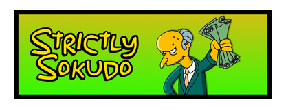 "MR. BURNS GRADIENT" SIMPSON SLAP STICKER