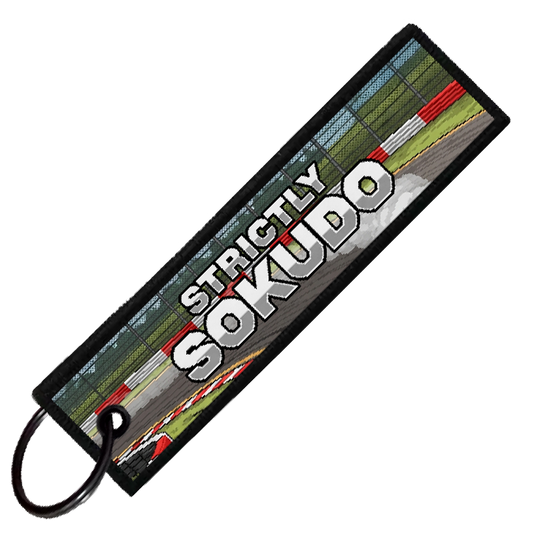 "OLD BRIDGE TOWNSHIP RACEWAY 8-BIT DRIFTERS" CUSTOM KEY TAG
