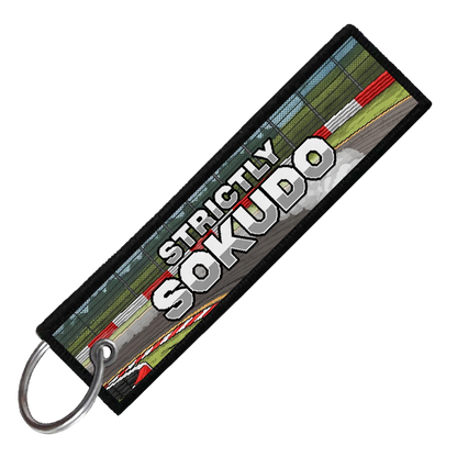 "OLD BRIDGE TOWNSHIP RACEWAY 8-BIT DRIFTERS" CUSTOM KEY TAG