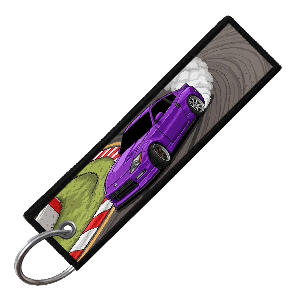 "OLD BRIDGE TOWNSHIP RACEWAY 8-BIT DRIFTERS" CUSTOM KEY TAG