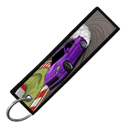 "OLD BRIDGE TOWNSHIP RACEWAY 8-BIT DRIFTERS" CUSTOM KEY TAG