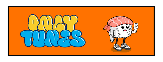 "ONLY TUNES" SUSHI SLAP STICKER