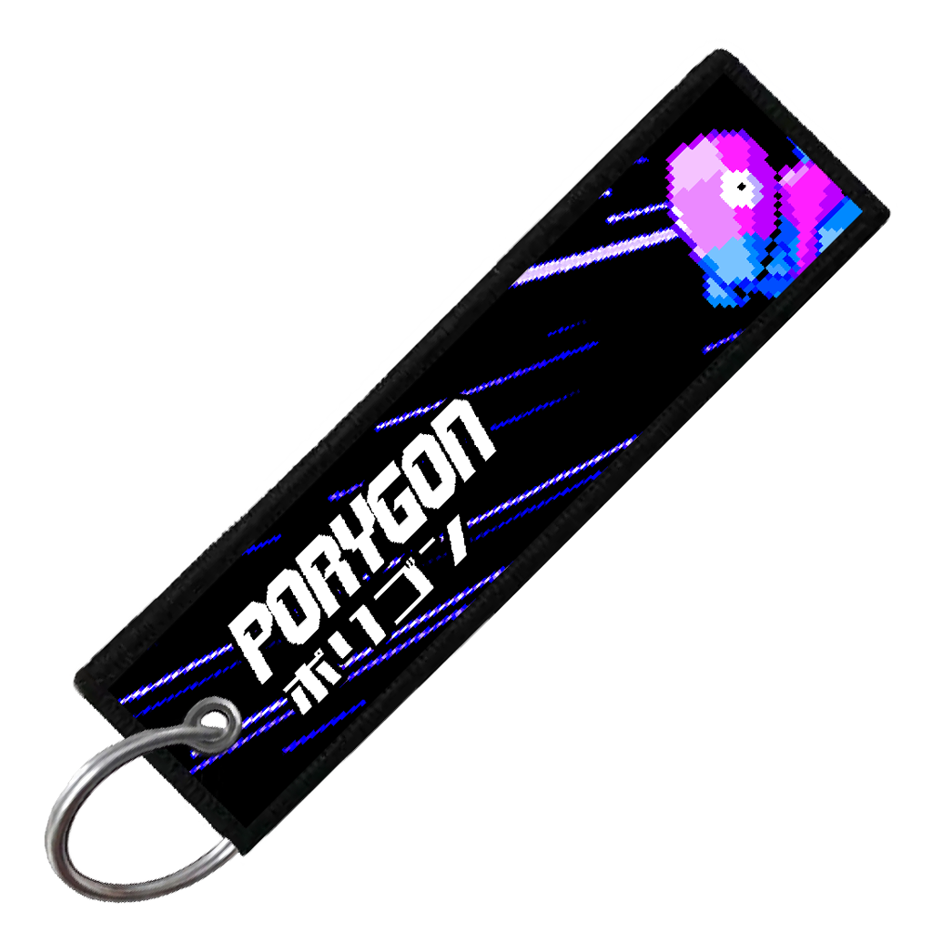 "JAPANESE PORYGON" CUSTOM KEY TAG