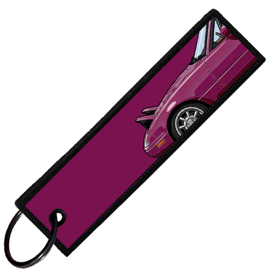 "PURPLE MIATA SIDE PROFILE" CUSTOM KEY TAG