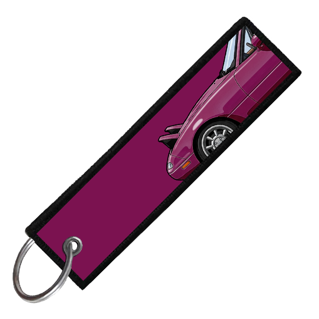 "PURPLE MIATA SIDE PROFILE" CUSTOM KEY TAG