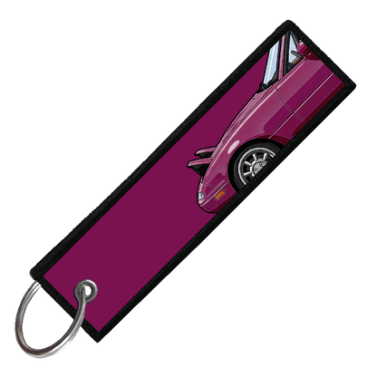 "PURPLE MIATA SIDE PROFILE" CUSTOM KEY TAG
