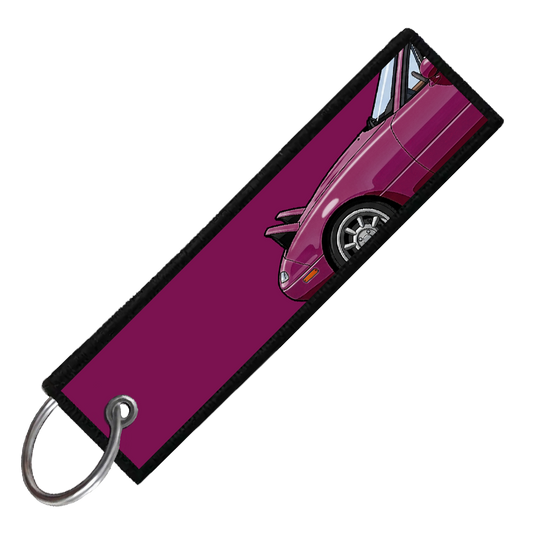 "PURPLE MIATA SIDE PROFILE" CUSTOM KEY TAG