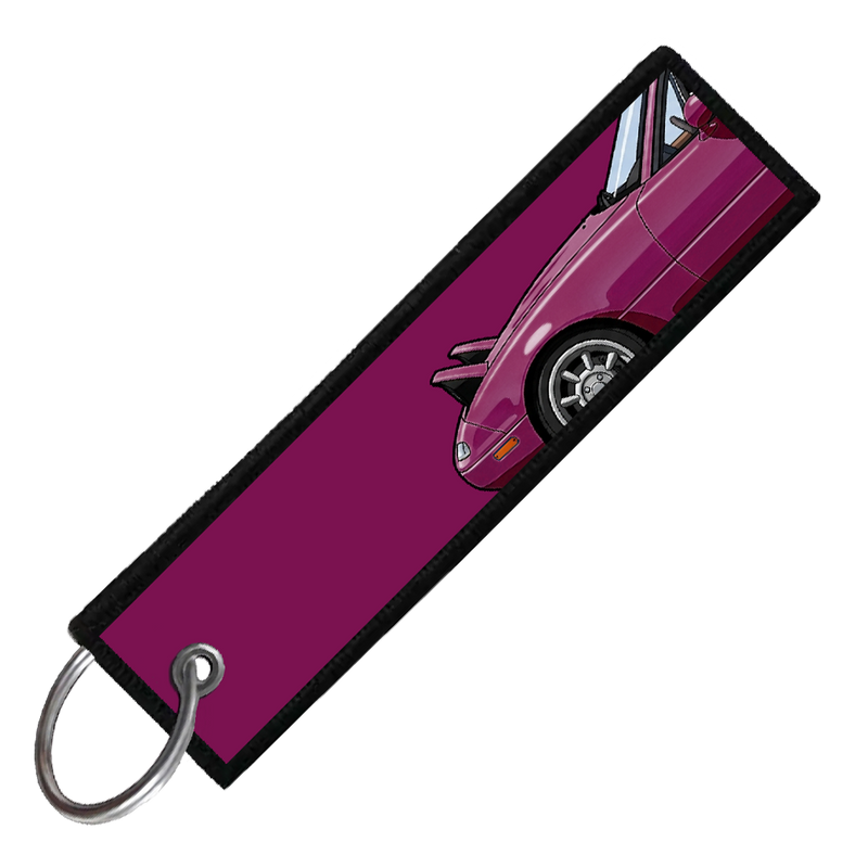 "PURPLE MIATA SIDE PROFILE" CUSTOM KEY TAG