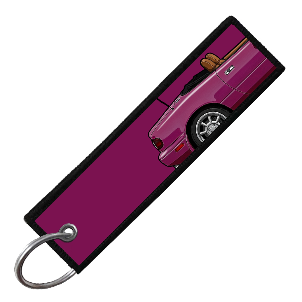 "PURPLE MIATA SIDE PROFILE" CUSTOM KEY TAG