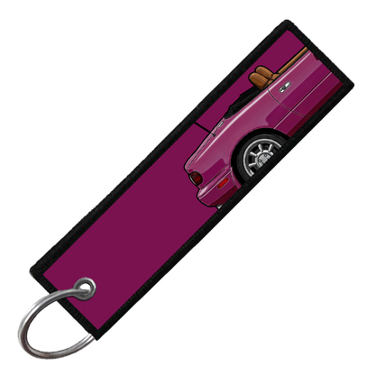 "PURPLE MIATA SIDE PROFILE" CUSTOM KEY TAG