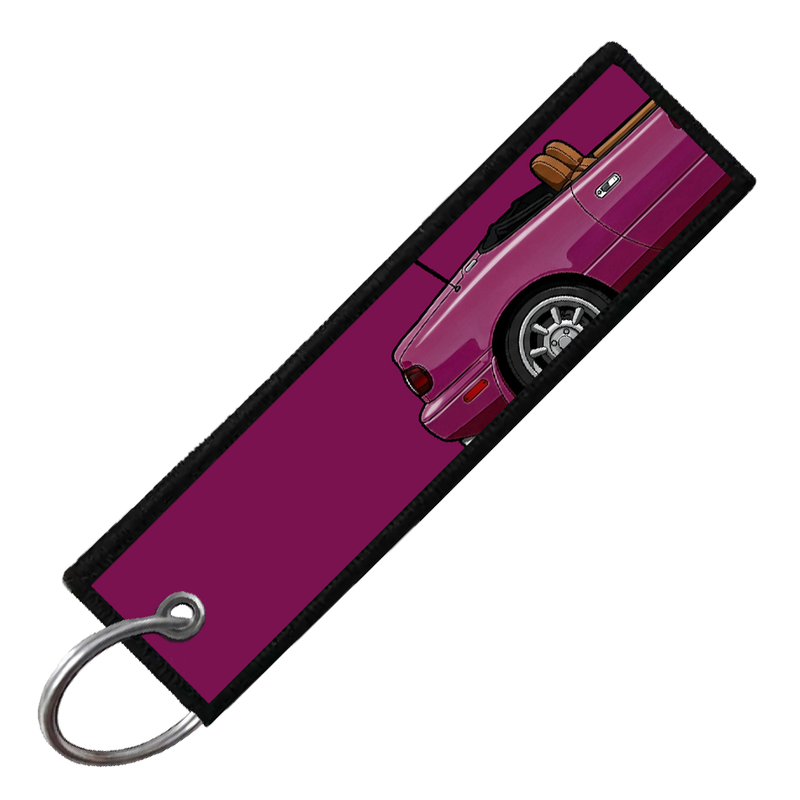 "PURPLE MIATA SIDE PROFILE" CUSTOM KEY TAG