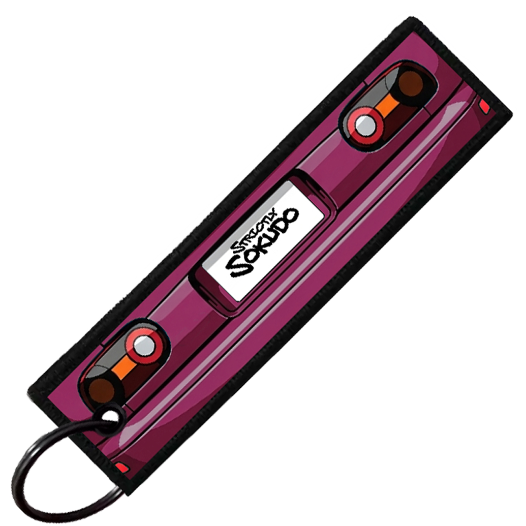 "PURPLE MIATA PORTRAIT" CUSTOM KEY TAG