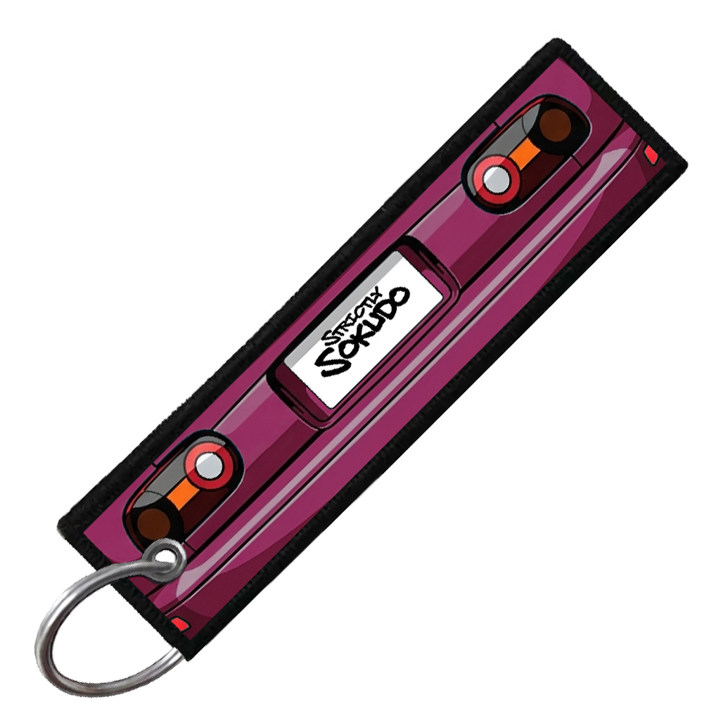 "PURPLE MIATA PORTRAIT" CUSTOM KEY TAG