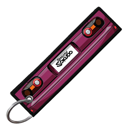 "PURPLE MIATA PORTRAIT" CUSTOM KEY TAG