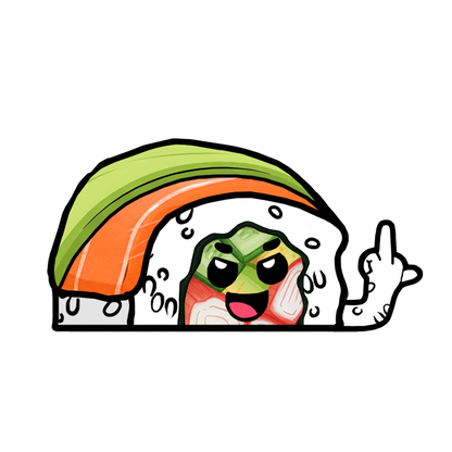 "RAINBOW ROLL" SUSHI WINDOW PEEKERS