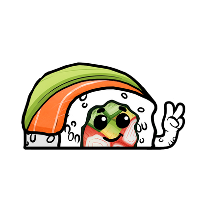 "RAINBOW ROLL" SUSHI WINDOW PEEKERS