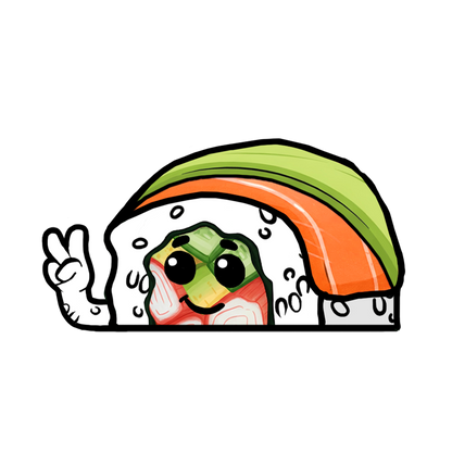 "RAINBOW ROLL" SUSHI WINDOW PEEKERS