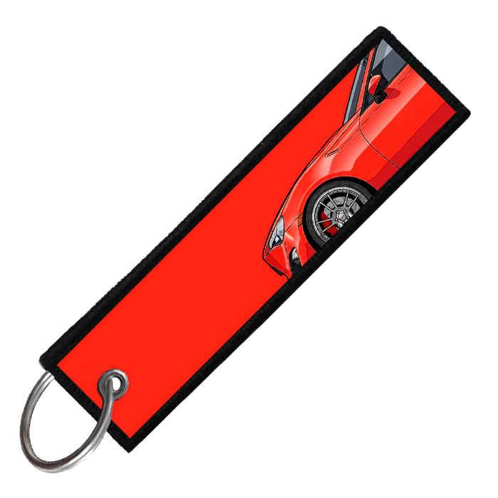 "RED BRZ/86/FRS SIDE PROFILE" CUSTOM KEY TAG