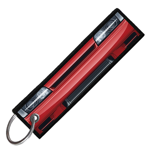 "RED R32 SIDE PROFILE" CUSTOM KEY TAG