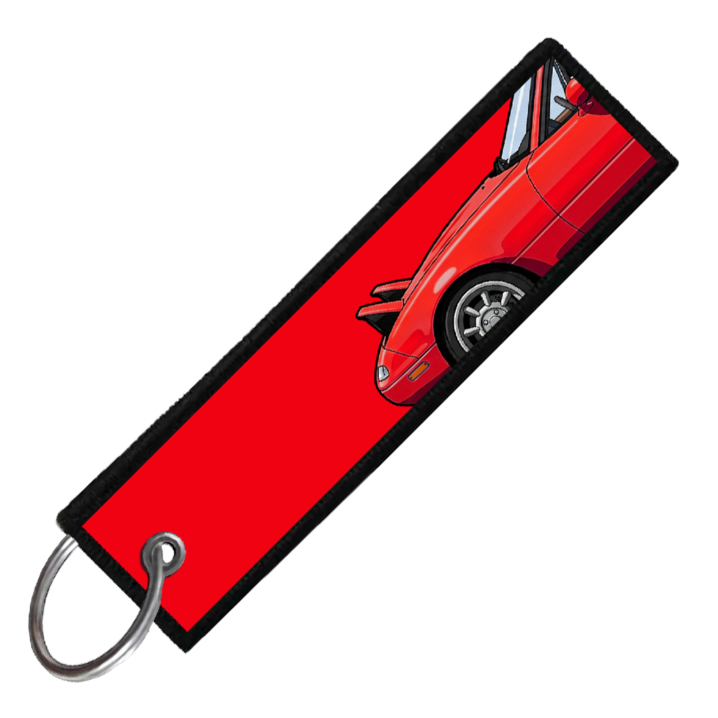 "RED MIATA SIDE PROFILE" CUSTOM KEY TAG