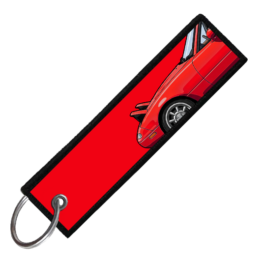"RED MIATA SIDE PROFILE" CUSTOM KEY TAG