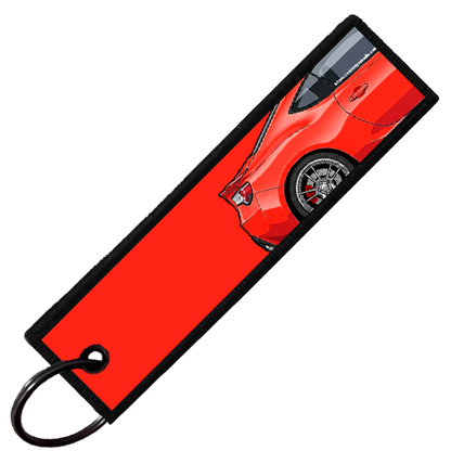 "RED BRZ/86/FRS SIDE PROFILE" CUSTOM KEY TAG