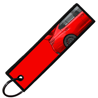 "RED WRX STI SIDE PROFILE" CUSTOM KEY TAG