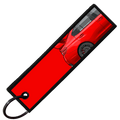 "RED WRX STI SIDE PROFILE" CUSTOM KEY TAG