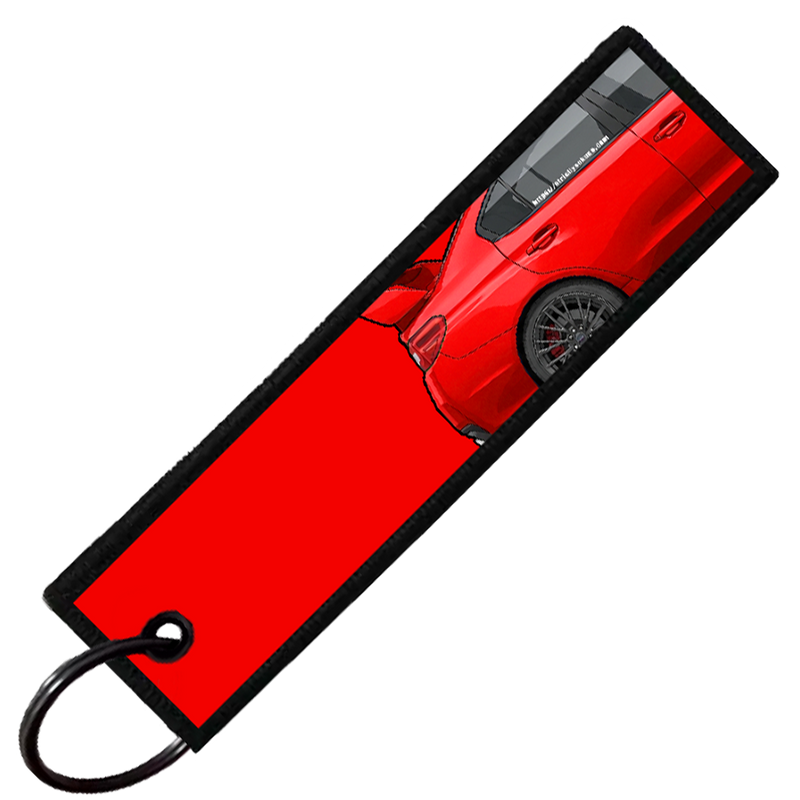 "RED WRX STI SIDE PROFILE" CUSTOM KEY TAG