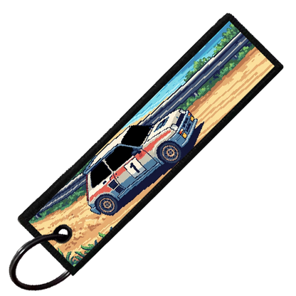 "RENAULT 5 TURBO 8-BIT RALLY" CUSTOM KEY TAG