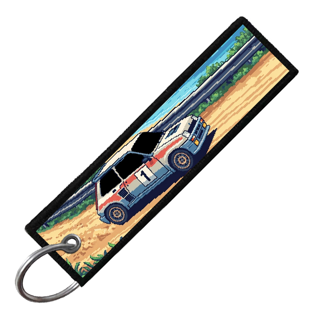 "RENAULT 5 TURBO 8-BIT RALLY" CUSTOM KEY TAG