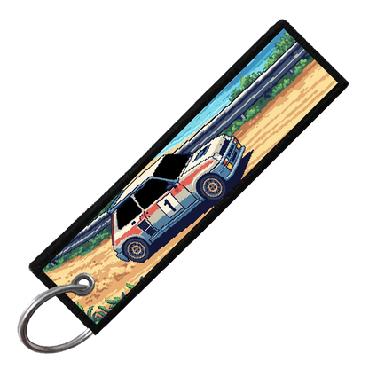 "RENAULT 5 TURBO 8-BIT RALLY" CUSTOM KEY TAG