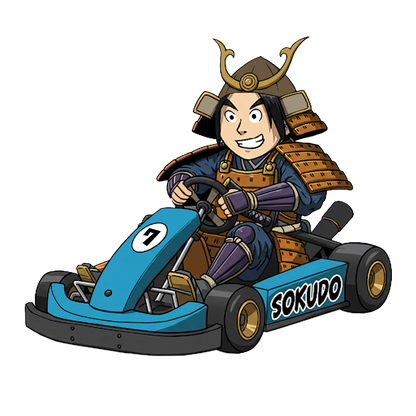 "BLUE GO KART" JAPANESE CULTURE DECALS