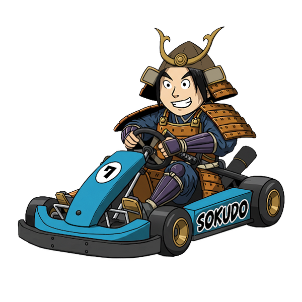 "BLUE GO KART" JAPANESE CULTURE DECALS