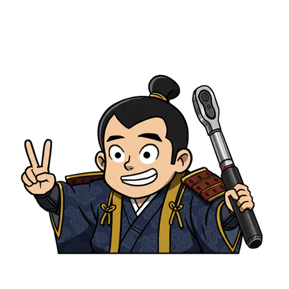 "SAMURAI WITH RATCHET" JAPANESE CULTURE WINDOW PEEKERS
