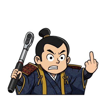 "SAMURAI WITH RATCHET" JAPANESE CULTURE WINDOW PEEKERS