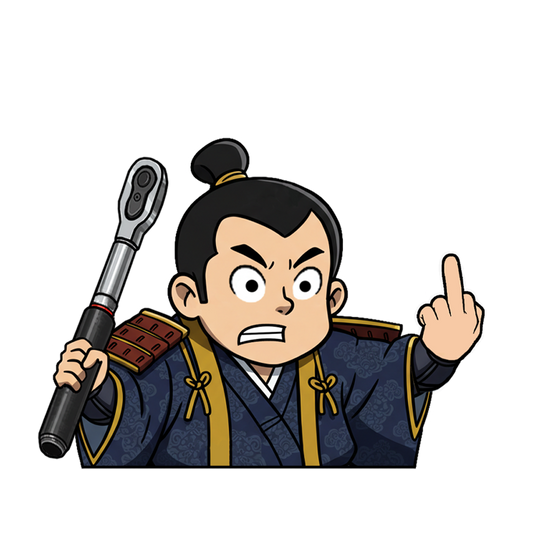 "SAMURAI WITH RATCHET" JAPANESE CULTURE WINDOW PEEKERS