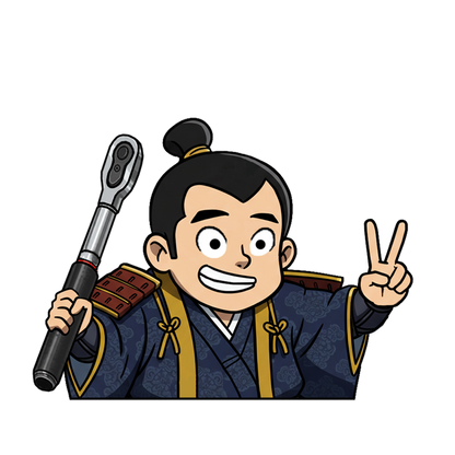 "SAMURAI WITH RATCHET" JAPANESE CULTURE WINDOW PEEKERS
