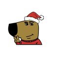 "SANTA" CHILL GUY WINDOW PEEKER